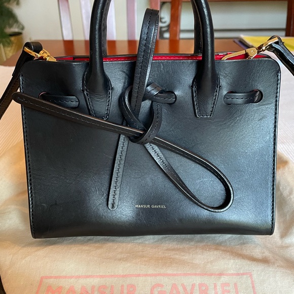Mansur Gavriel Sunbag Mini Black/Red - Picture 3 of 7